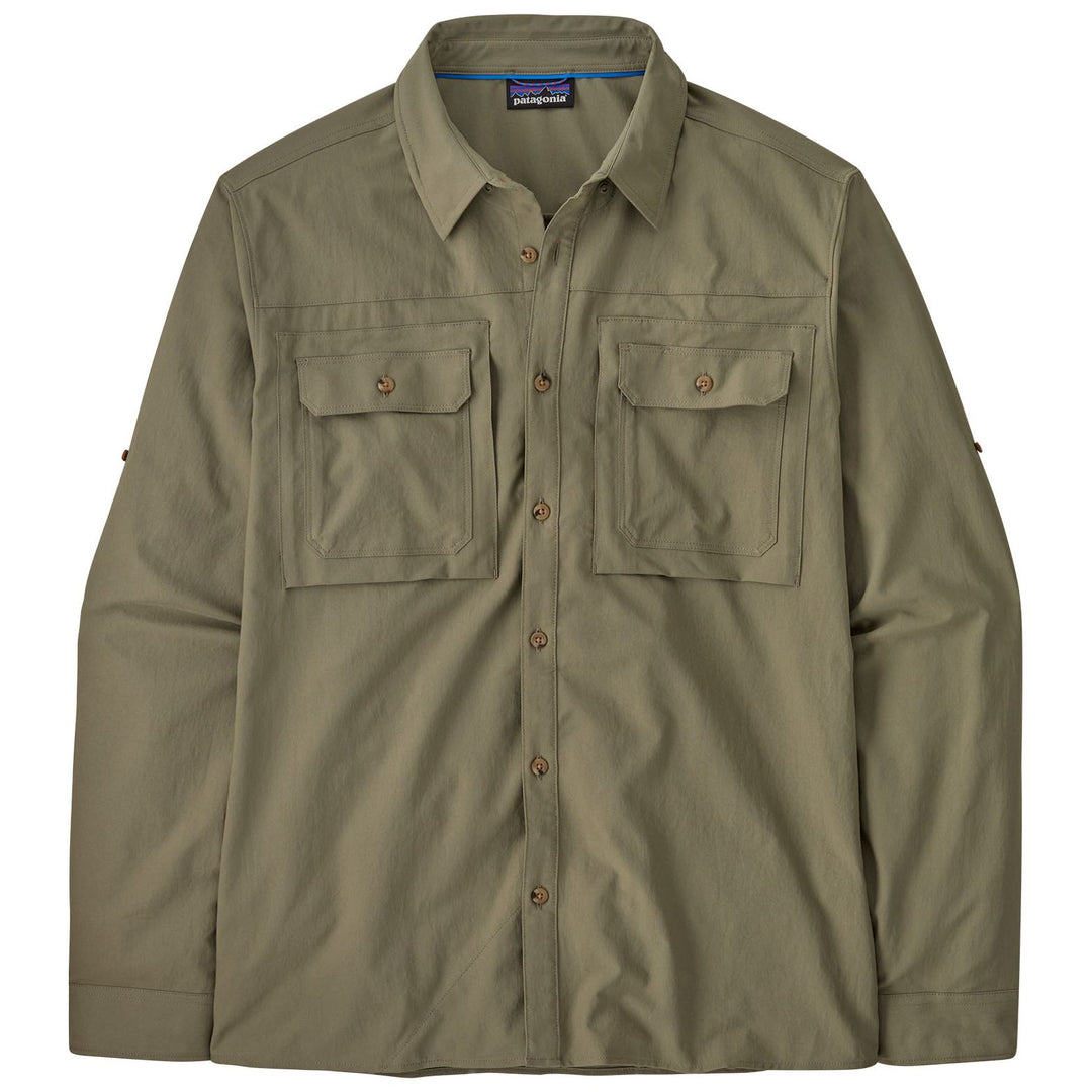 Patagonia Men's Long Sleeved Self Guided Sun Shirt River Rock Green Image 01
