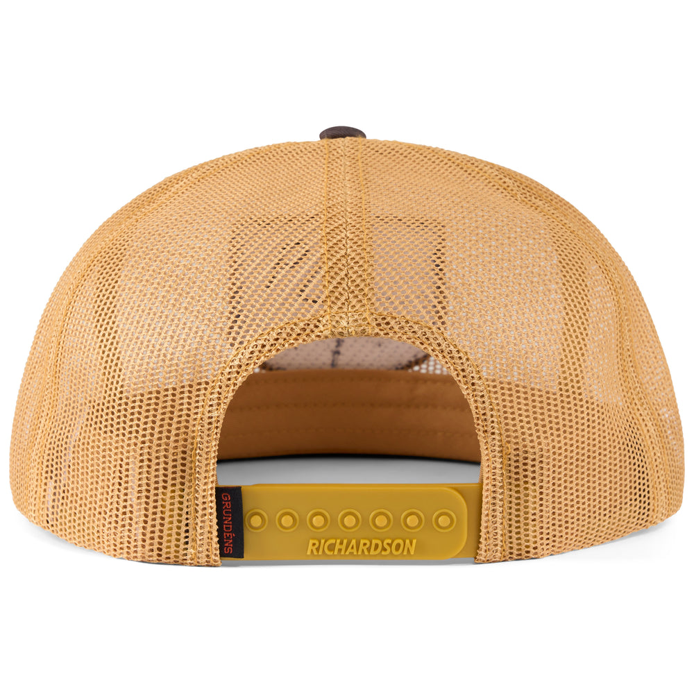 Grundens Trout Patch Mesh Trucker Whiskey / Dark Brown Image 02