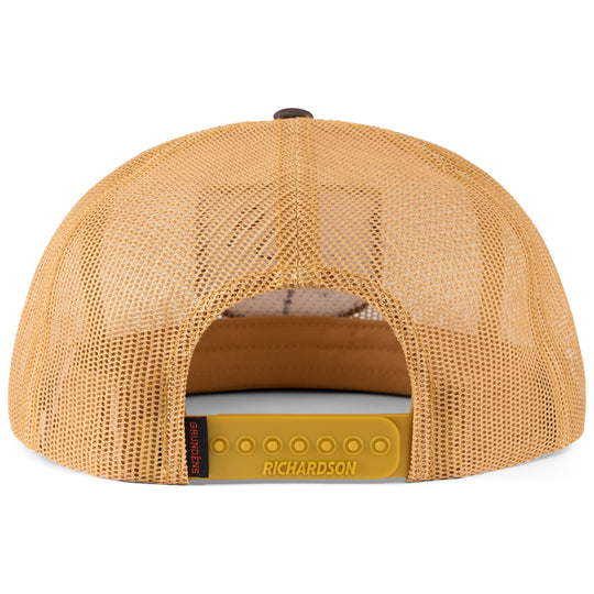 Grundens Trout Patch Mesh Trucker Whiskey / Dark Brown Image 02