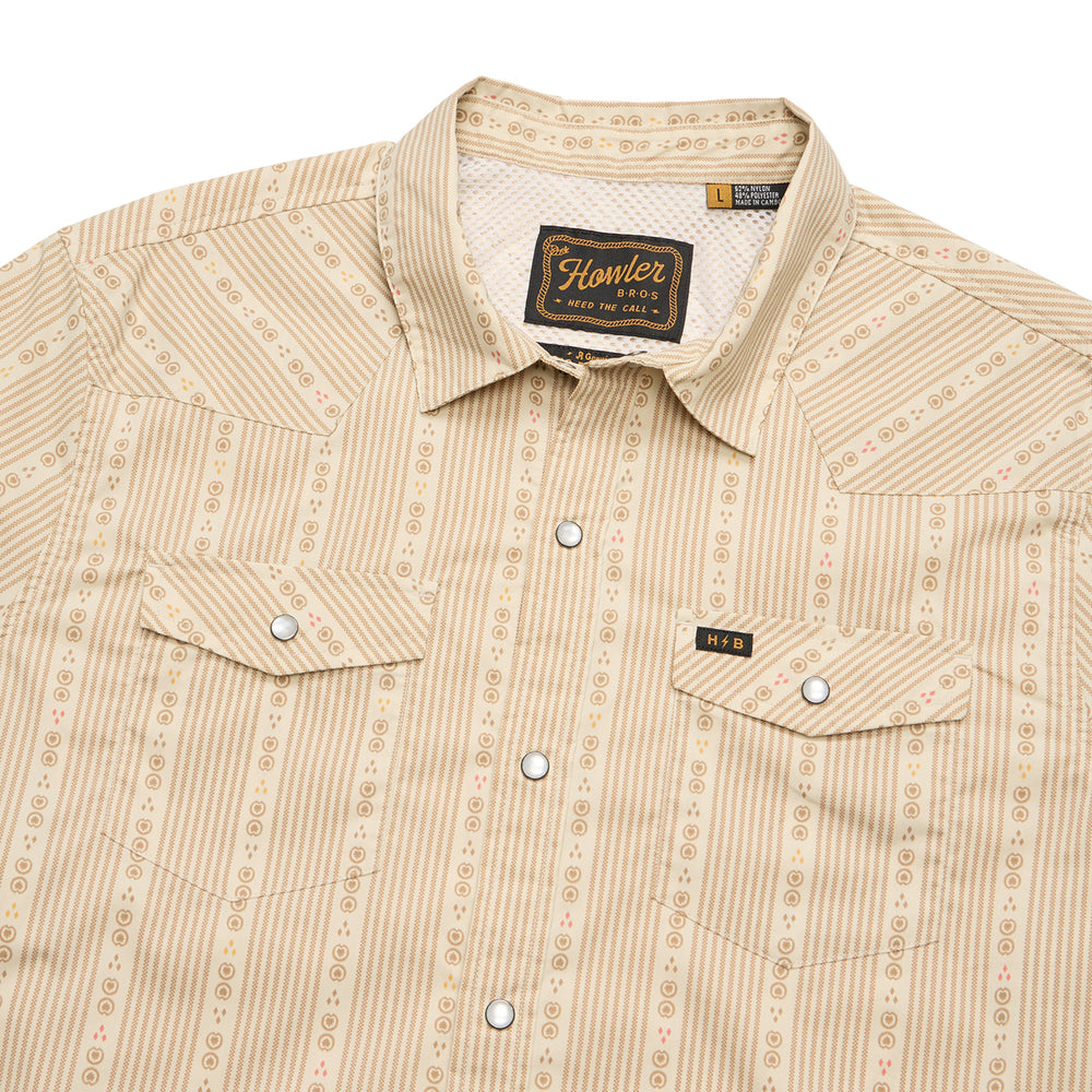 Howler Brothers H Bar B Tech Longsleeve Mosquero Stripe : Brown Rice Image 02