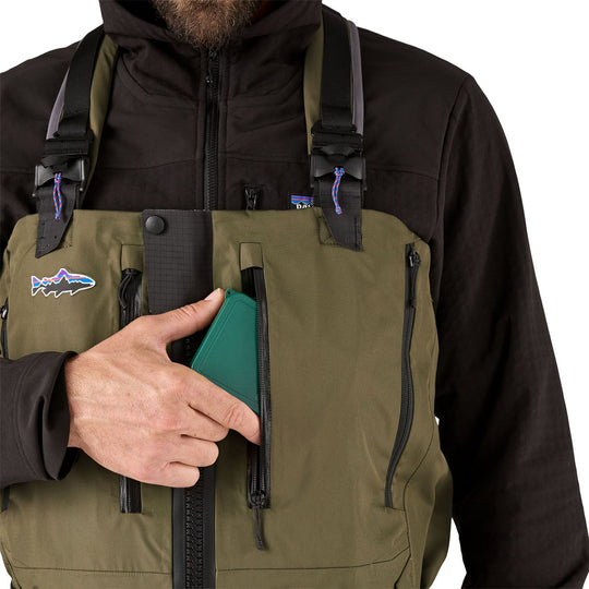 Patagonia Men's Swiftcurrent Expedition Zip Front Waders Basin Green