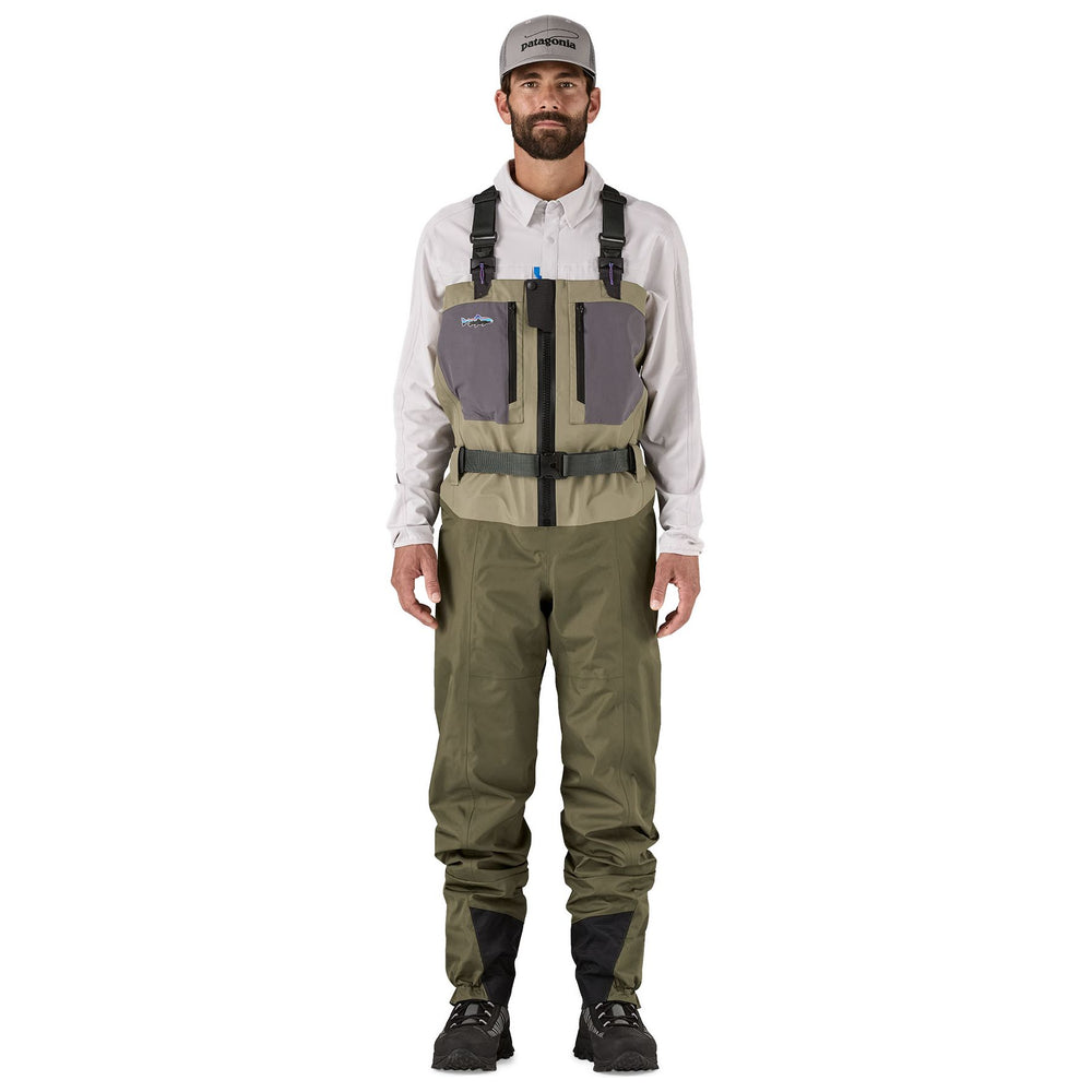 Patagonia Men's Swiftcurrent Traverse Zip-Front Waders River Rock Green Image 02