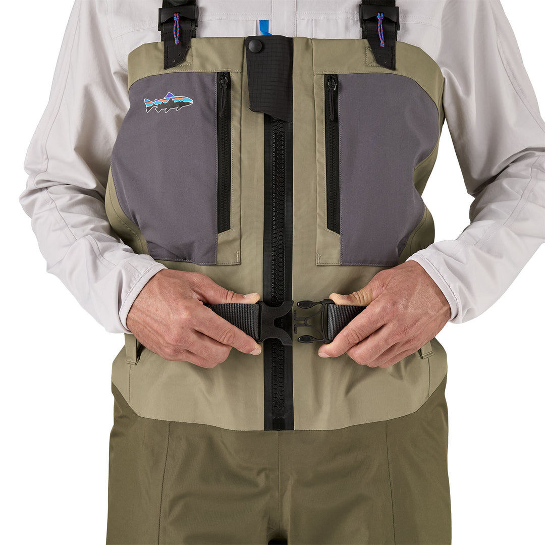 Patagonia Men's Swiftcurrent Traverse Zip-Front Waders River Rock Green Image 05
