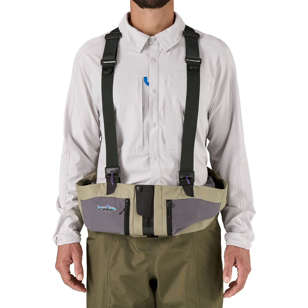 Patagonia Men's Swiftcurrent Traverse Zip-Front Waders River Rock Green Image 06