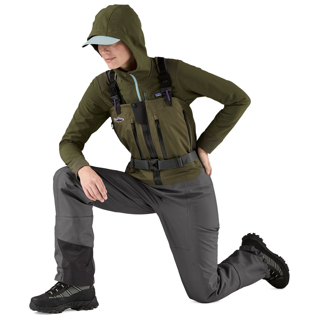 Patagonia Women's Swiftcurrent Expedition Zip Front Waders Basin Green