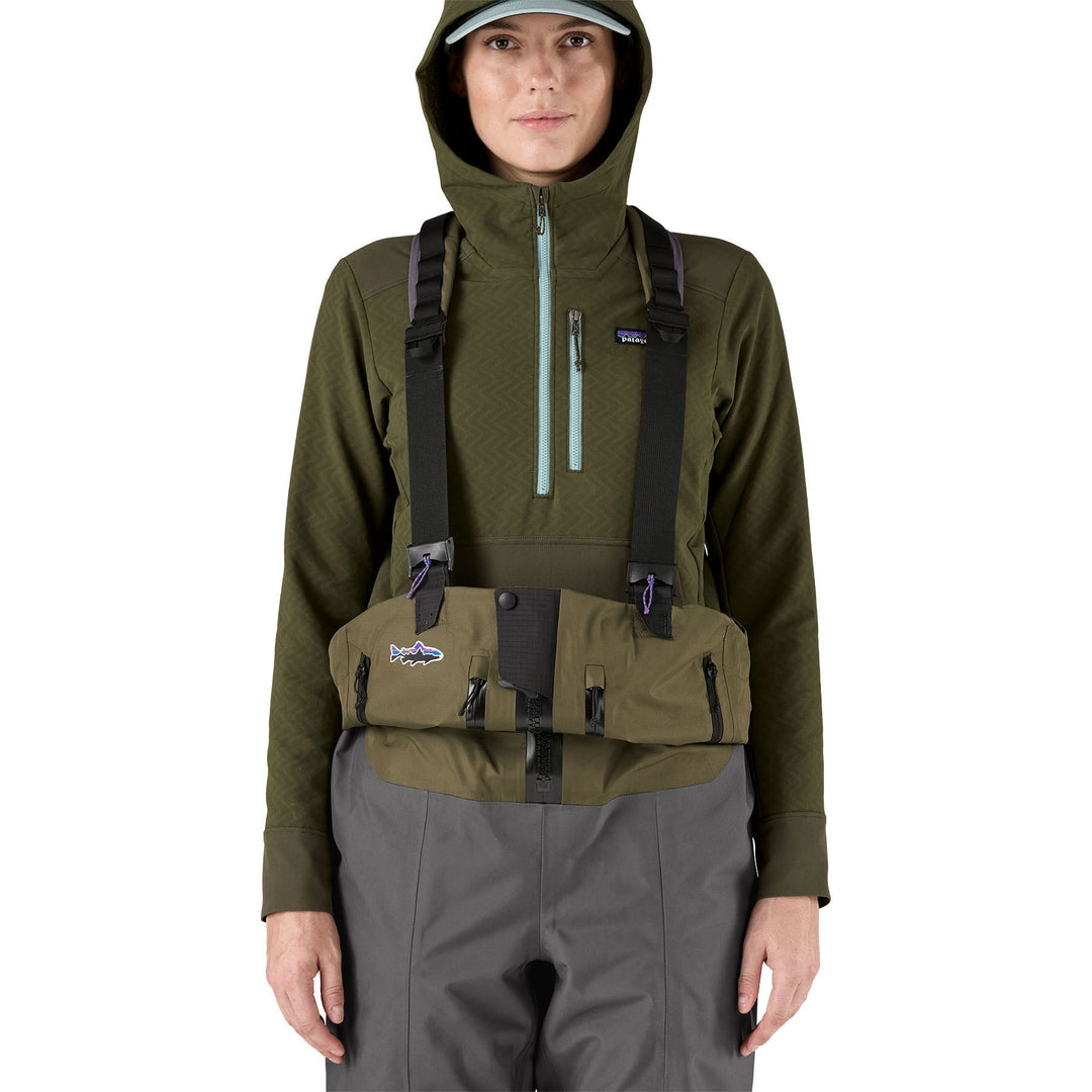 Patagonia Women's Swiftcurrent Expedition Zip Front Waders Basin Green