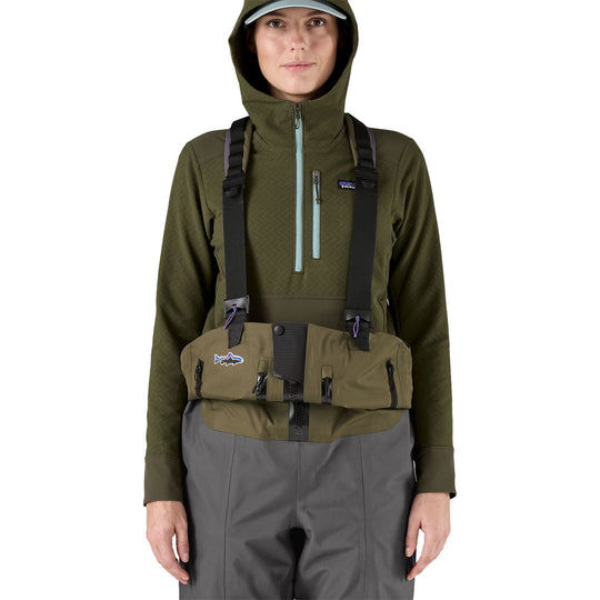 Patagonia Women's Swiftcurrent Expedition Zip Front Waders Basin Green