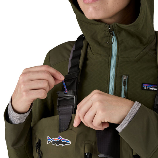 Patagonia Women's Swiftcurrent Expedition Zip Front Waders Basin Green