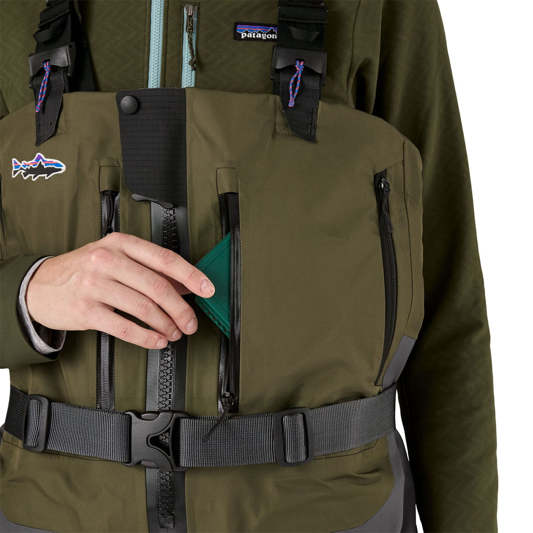 Patagonia Women's Swiftcurrent Expedition Zip Front Waders Basin Green