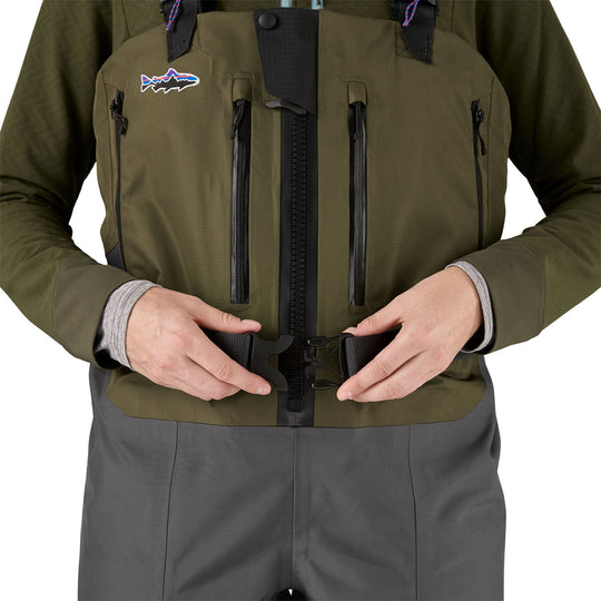 Patagonia Women's Swiftcurrent Expedition Zip Front Waders Basin Green