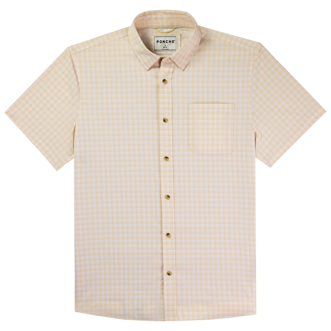 Poncho Men's The Cabo Peach Plaid Image 01