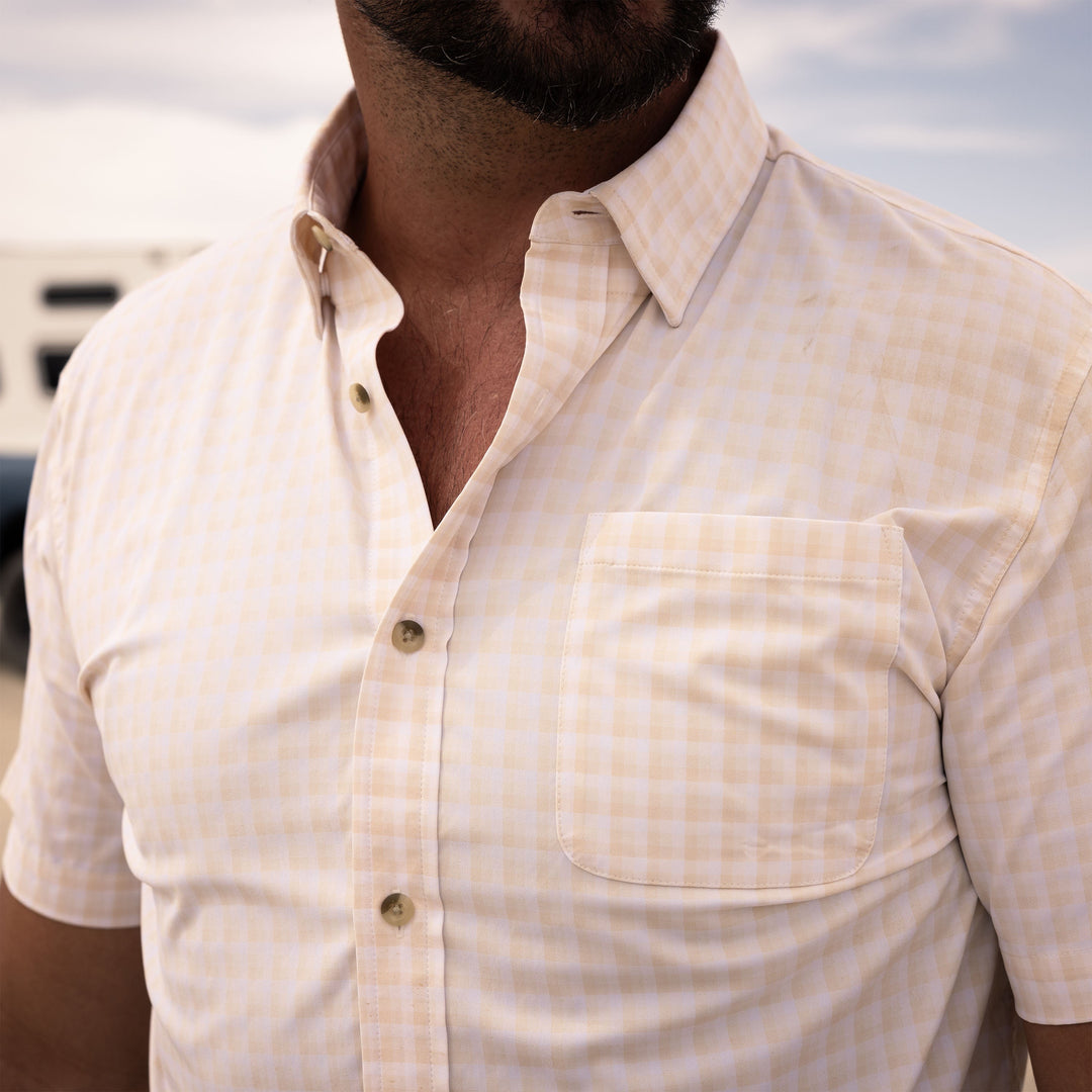 Poncho Men's The Cabo Peach Plaid Image 07
