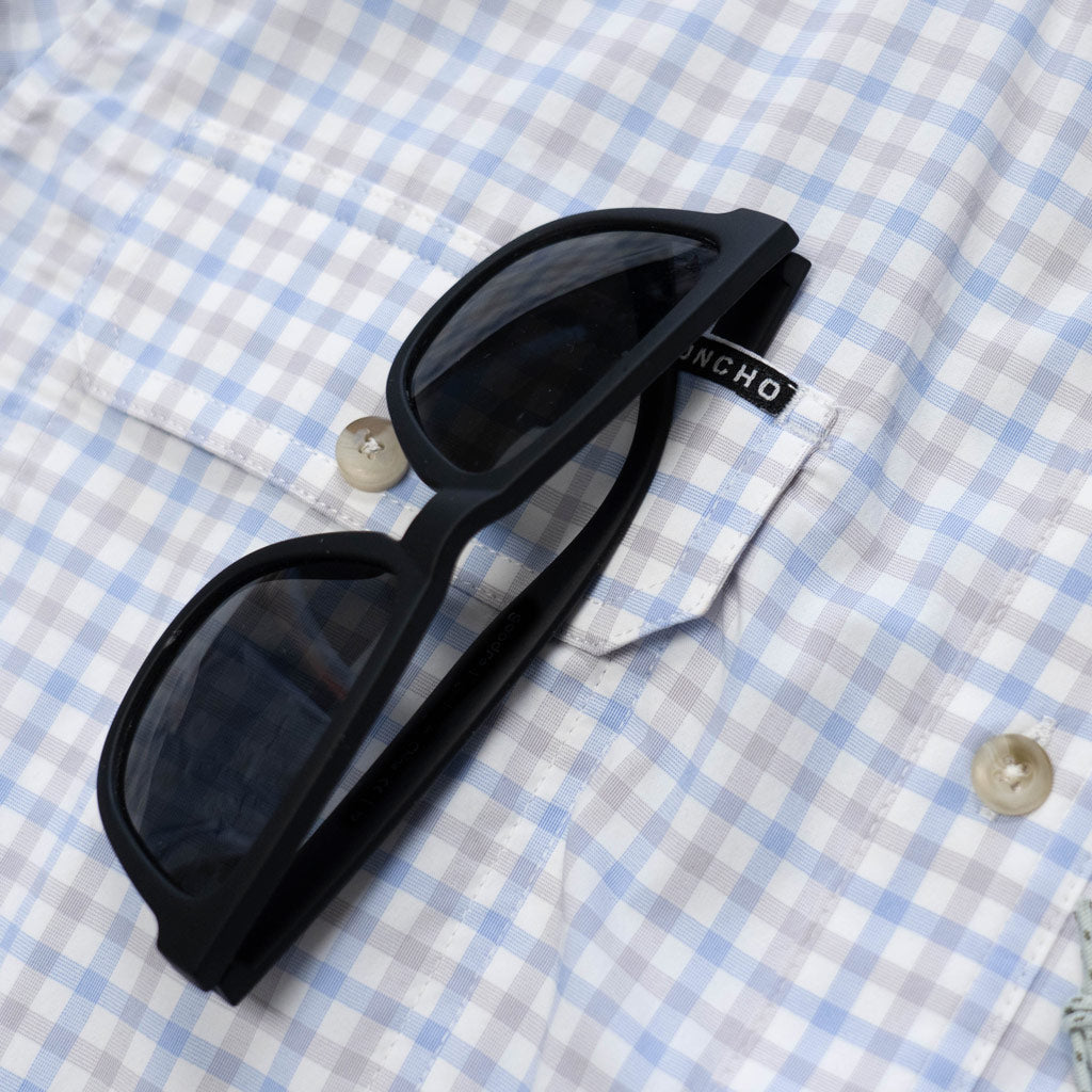 Poncho Outdoors The Catfish Blue and Grey Plaid Image 05