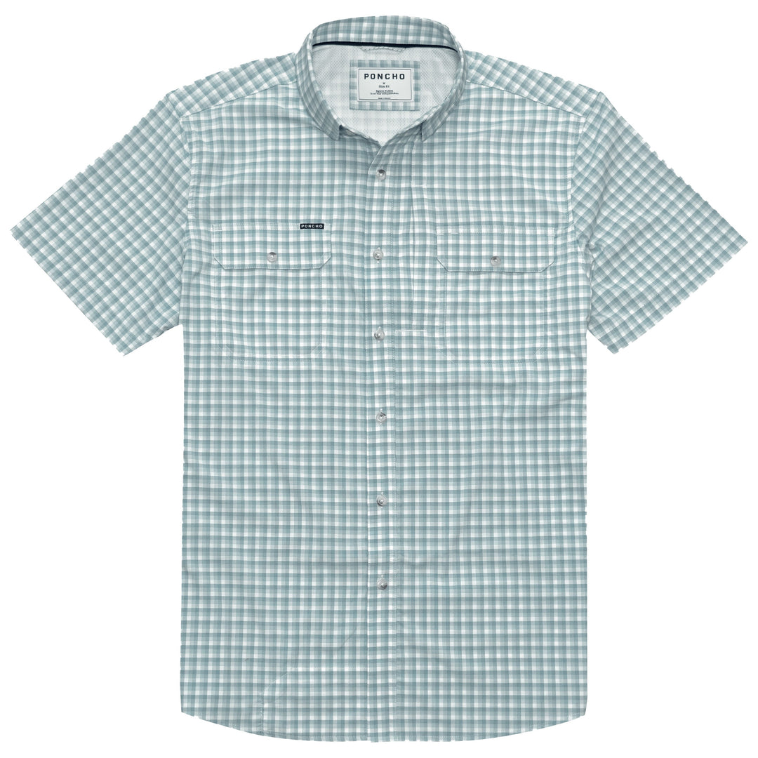 Poncho Men's The Kahala Green Plaid Image 01