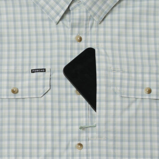 Poncho Men's The Kahala Green Plaid Image 04