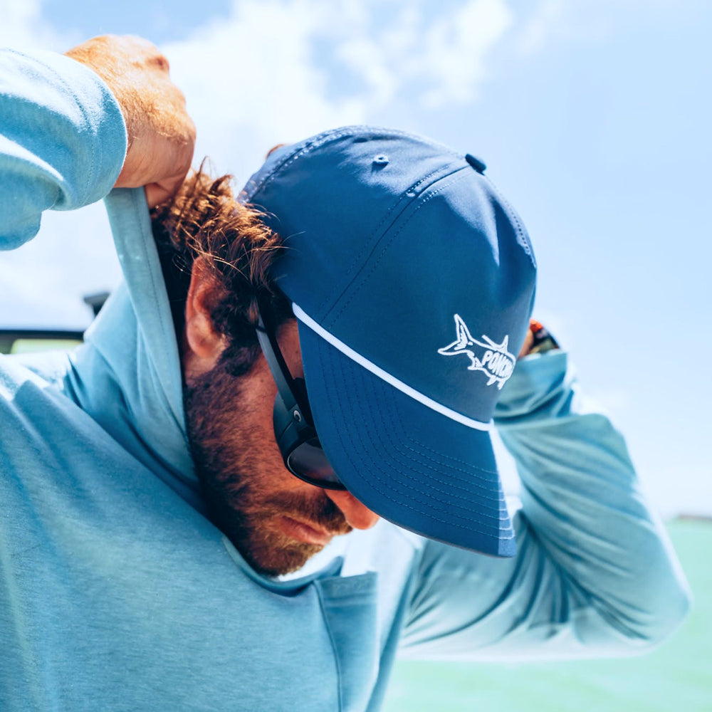 Poncho Navy Tarpon Rope Hat Image 02