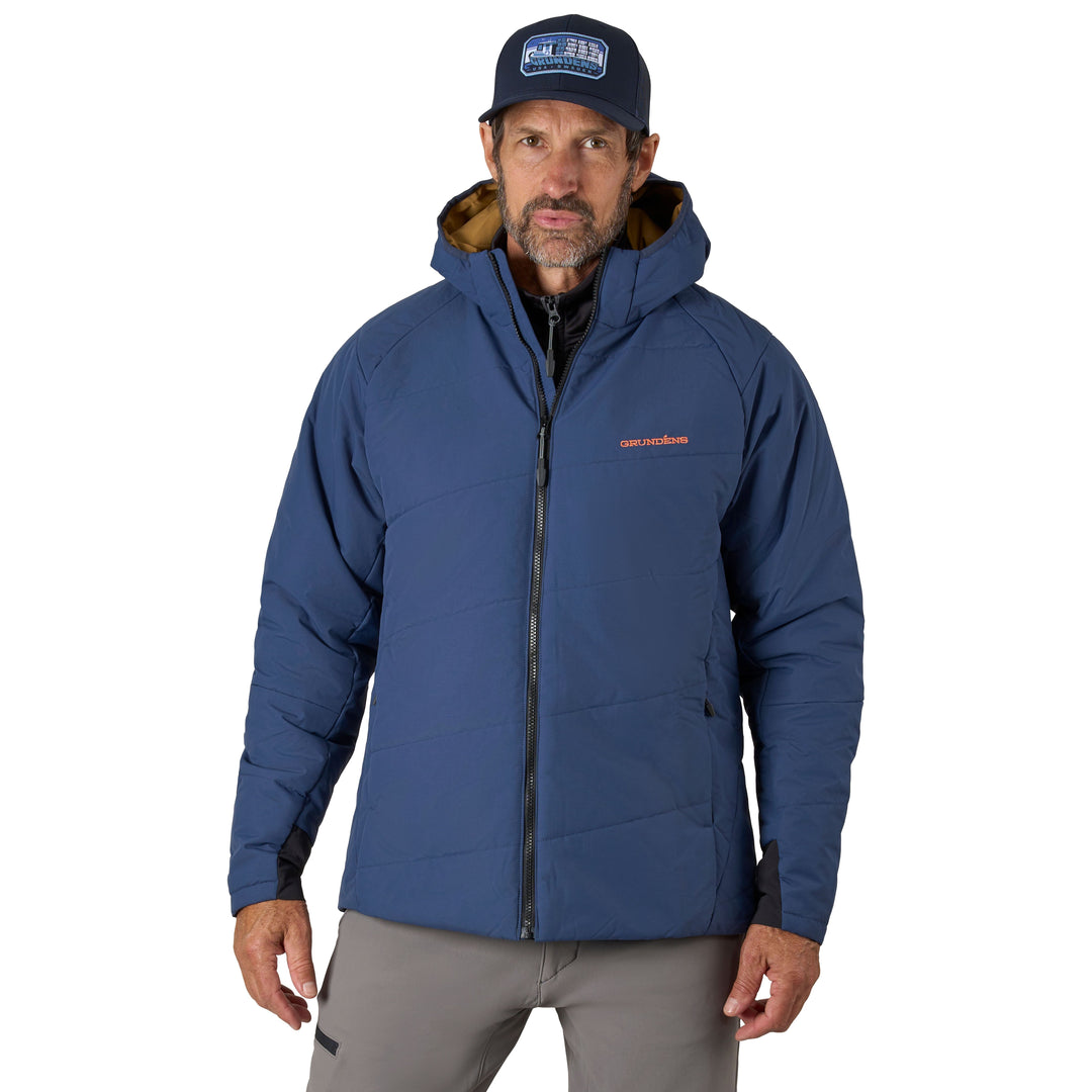 Grundens Men's Turbulence Insulated Hoodie Navy Strength Image 04