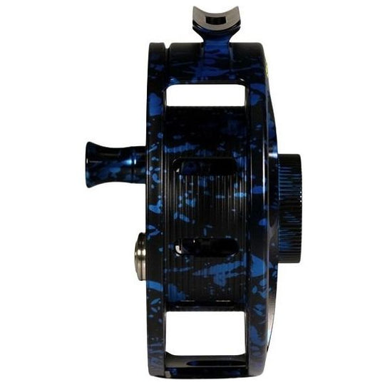 Hatch Custom Dark Matter Iconic Large Arbor Fly Reel 5 Plus Black-Blue / Green Image 03