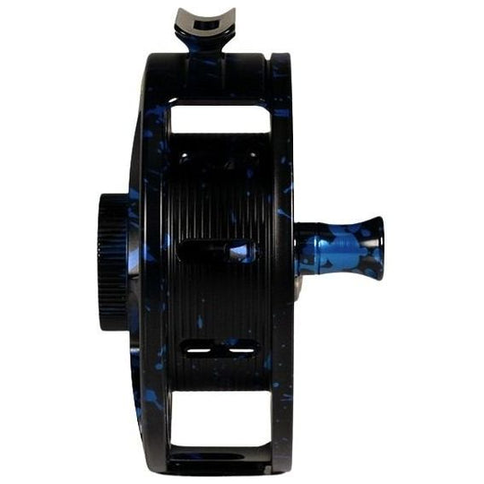 Hatch Custom Dark Matter Iconic Large Arbor Fly Reel 5 Plus Black-Blue / Green Image 05