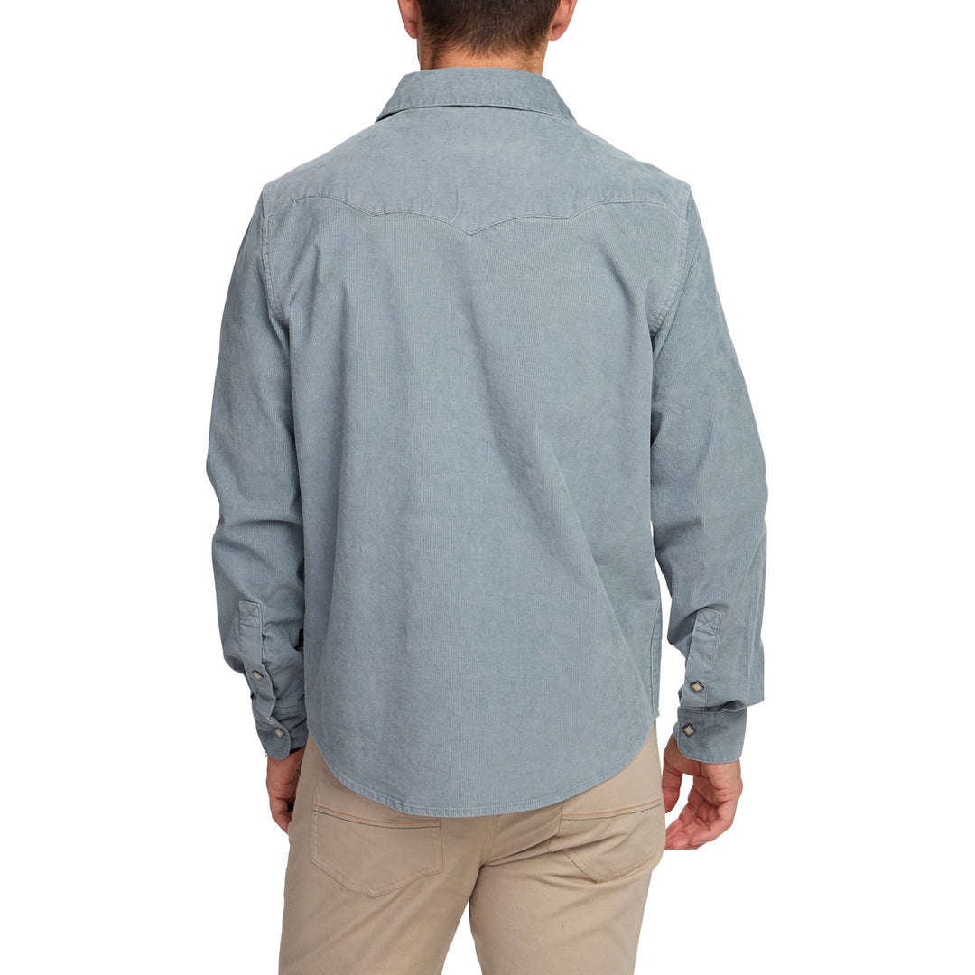 Howler Brothers Banning Corduroy Snapshirt Iron Blue Image 04