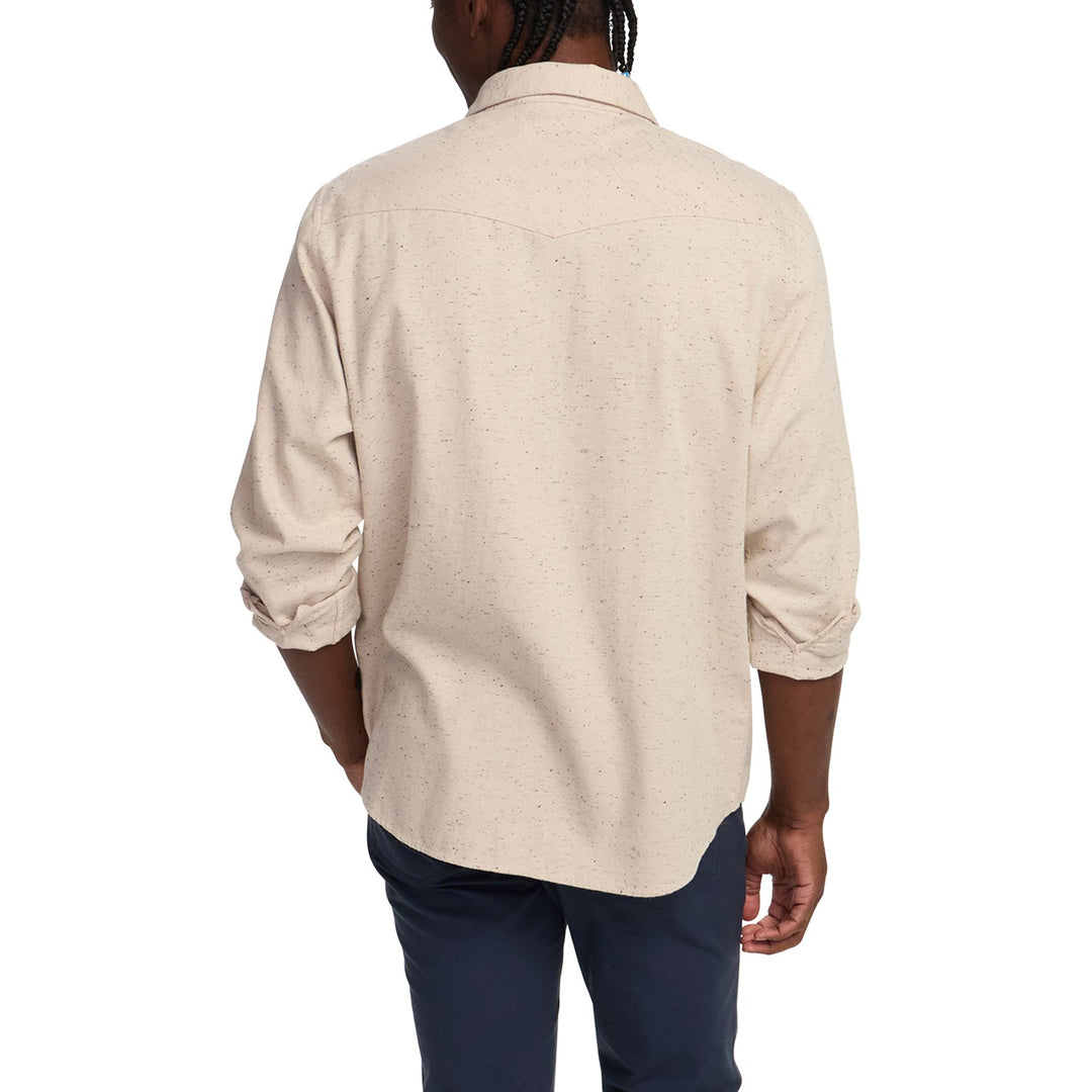 Howler Brothers La Grange Lightweight Flannel Speckled Sand Image 04