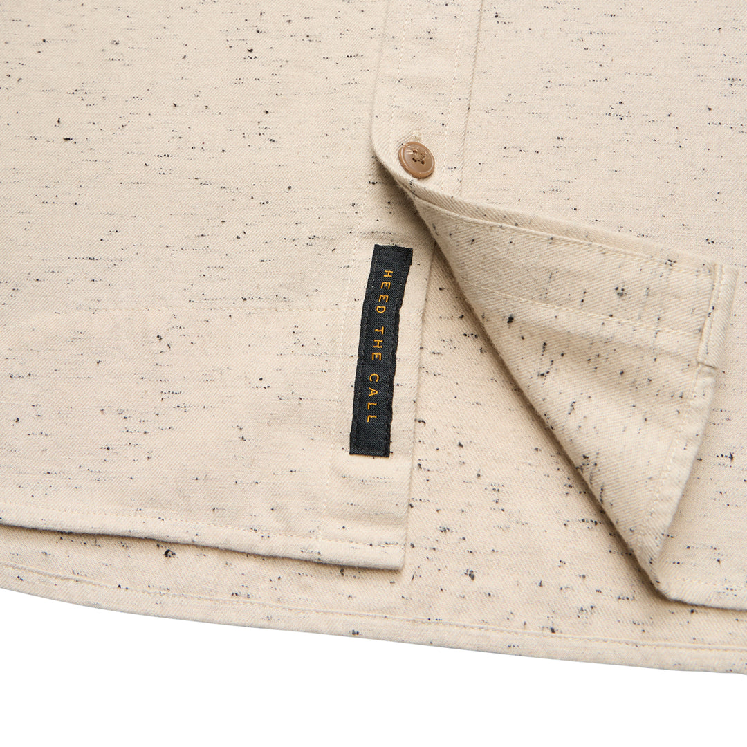 Howler Brothers La Grange Lightweight Flannel Speckled Sand Image 05