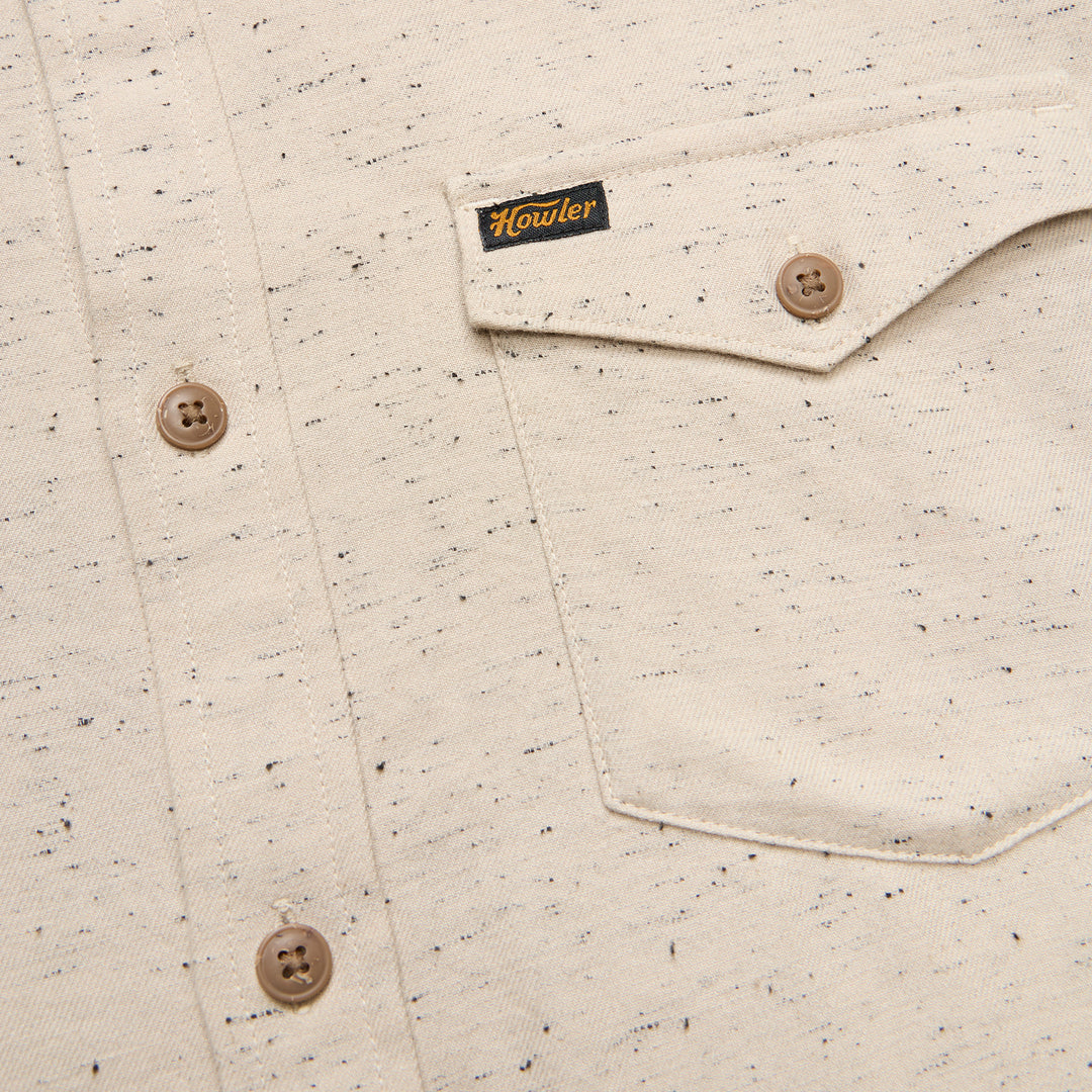 Howler Brothers La Grange Lightweight Flannel Speckled Sand Image 06