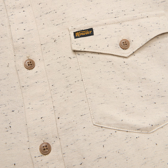 Howler Brothers La Grange Lightweight Flannel Speckled Sand Image 06