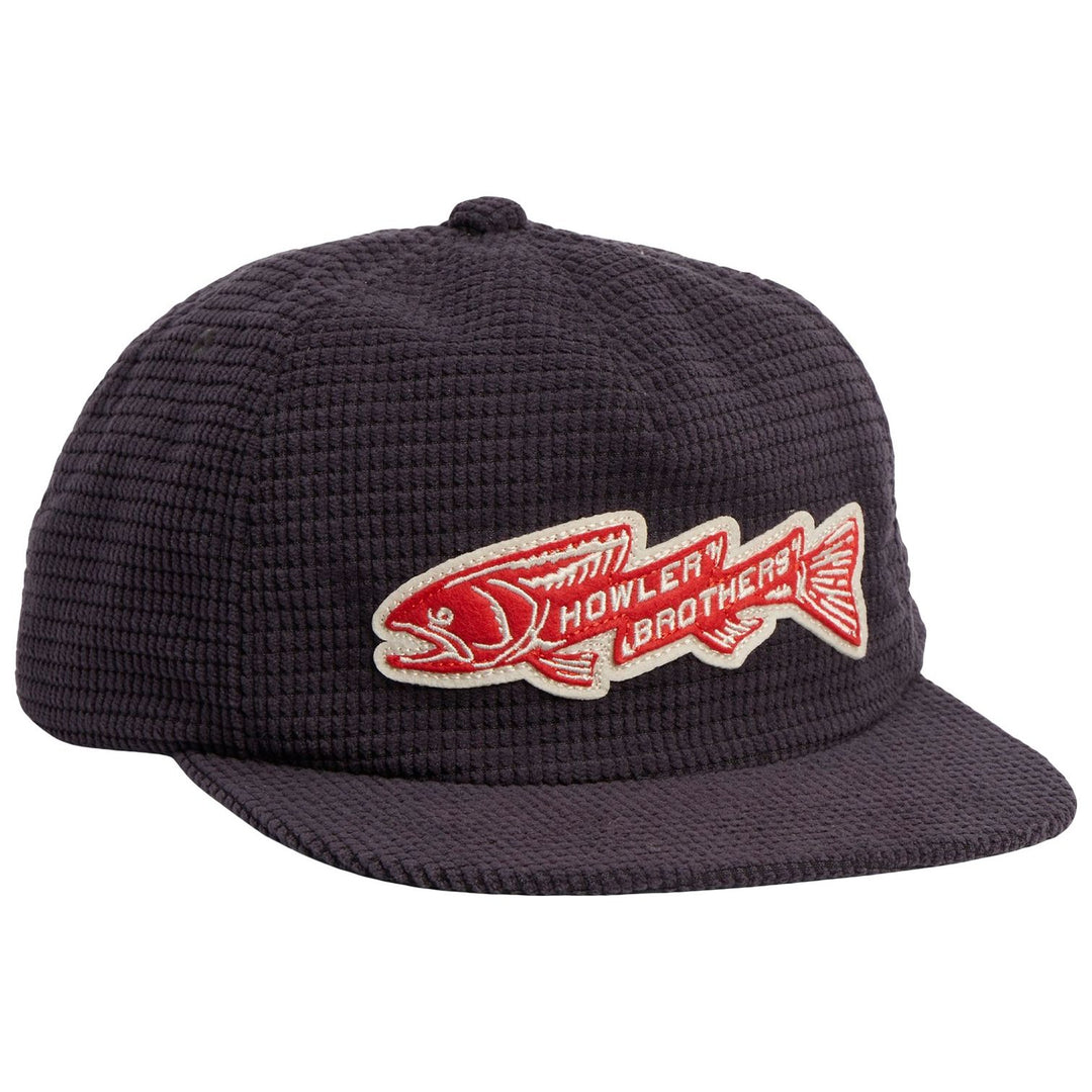 Howler Brothers Trout Bolt Unstructured Snapback Hat Navy Corduroy Image 01