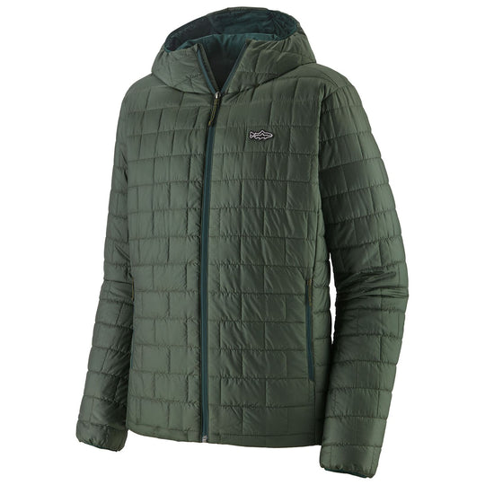 Patagonia Men's Nano Puff Fitz Roy Trout Hoody Old Growth Green Image 01