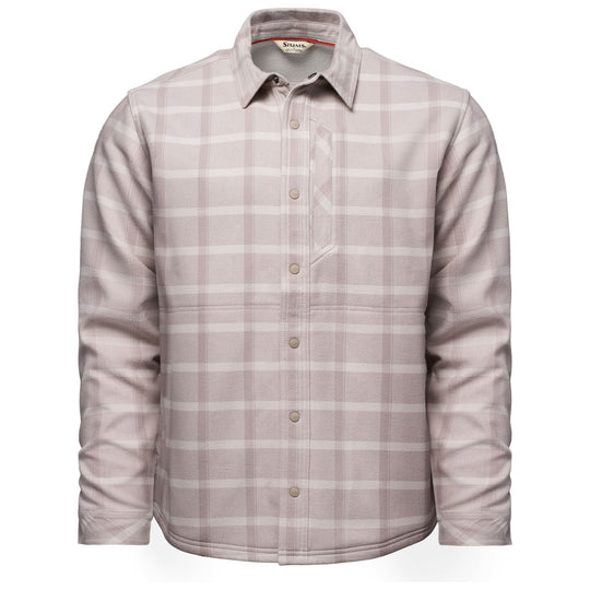 Simms Men's Coldweather Shacket Ellington Plaid: Lunar Grey Image 01