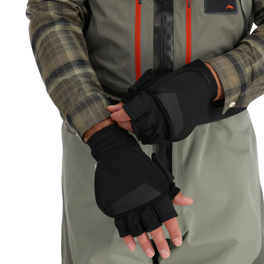 Simms WINDSTOPPER Foldover Mitt Black Image 04