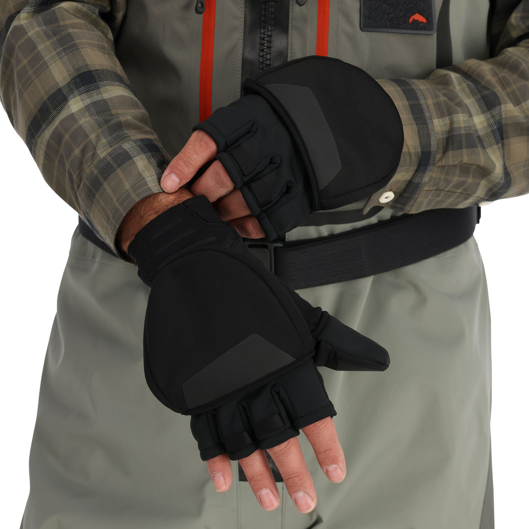Simms WINDSTOPPER Foldover Mitt Black Image 06