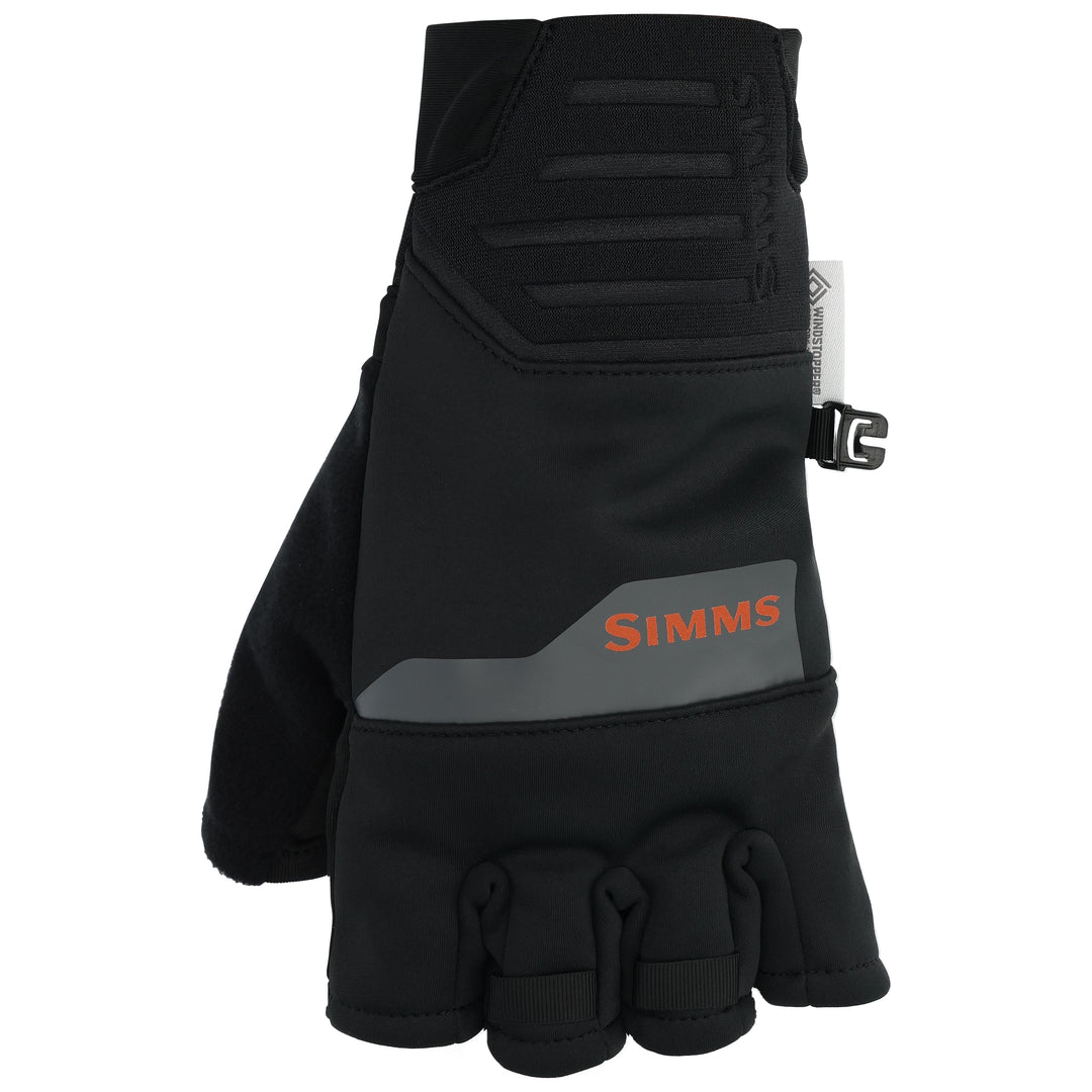 Simms WINDSTOPPER Half-Finger Glove Black Image 01