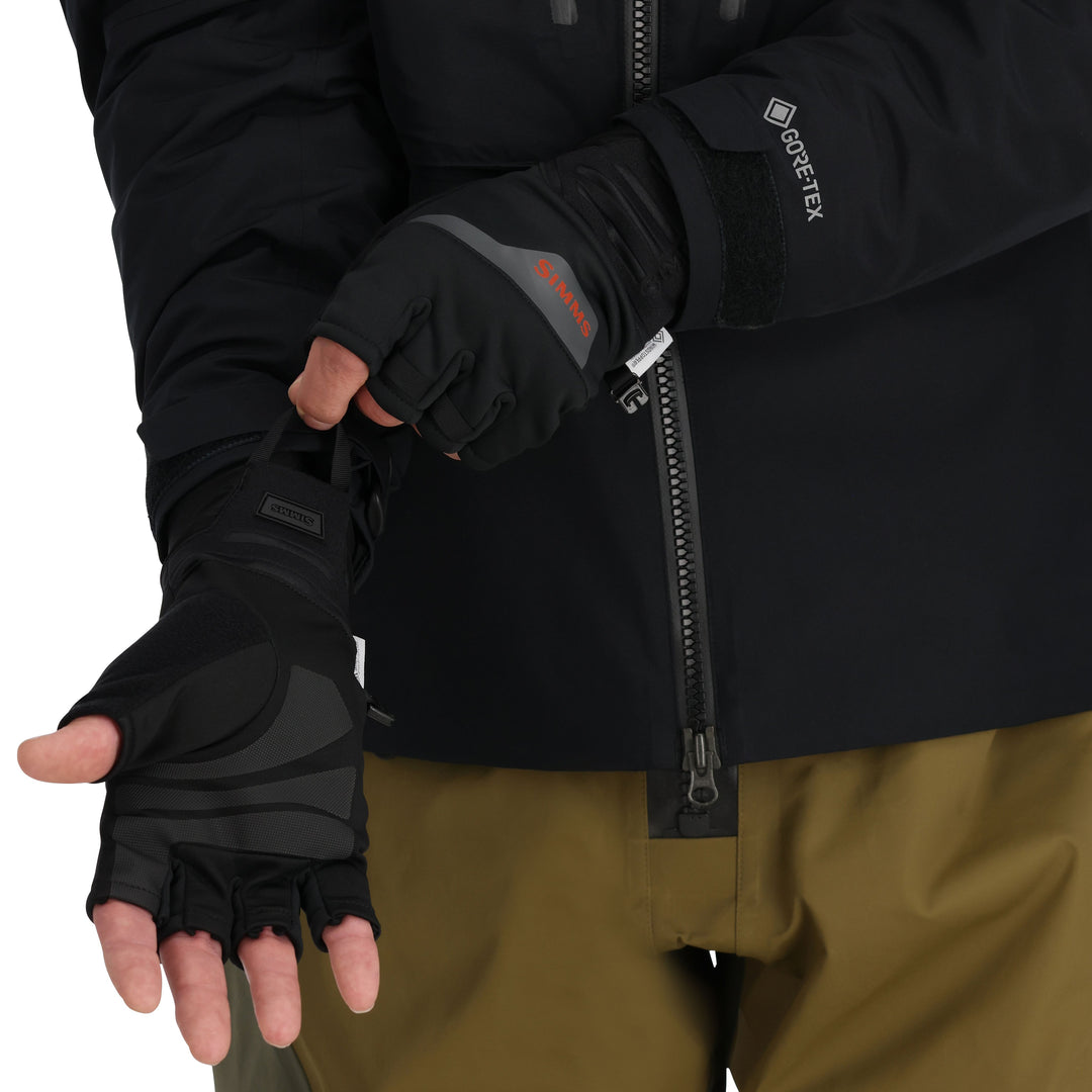 Simms WINDSTOPPER Half-Finger Glove Black Image 04