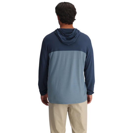 Free Fly Men's Bamboo Hybrid Hoodie Sale Storm Cloud / Desert Tan Image04
