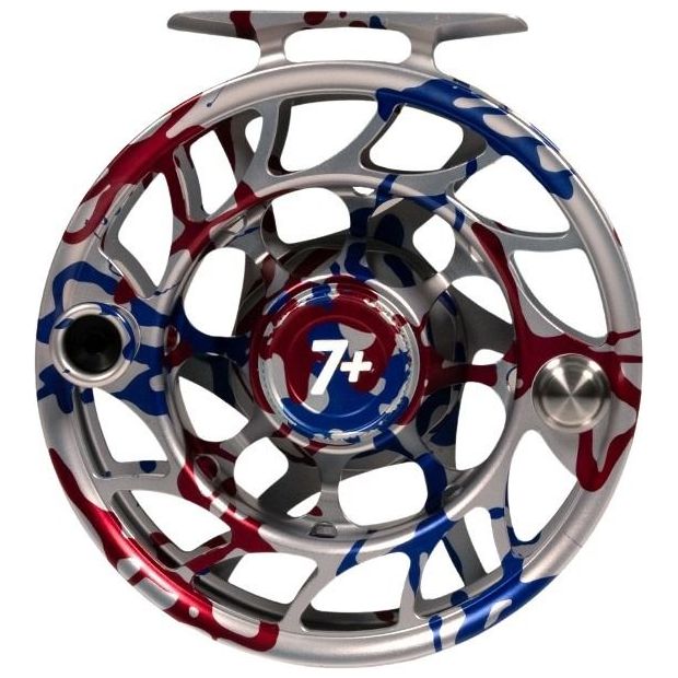 Hatch Custom USA Iconic Large Arbor Fly Reel USA Splatter / White Image 01