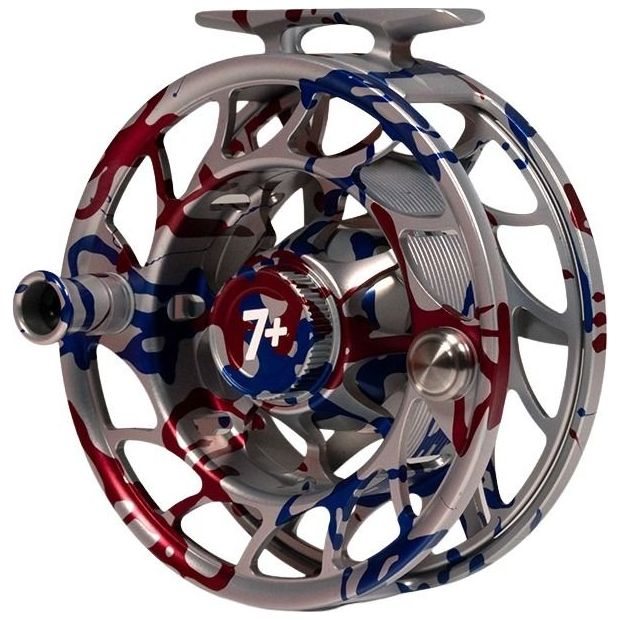 Hatch Custom USA Iconic Large Arbor Fly Reel USA Splatter / White Image 04