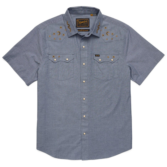 Howler Brothers Crosscut Deluxe Snapshirt Noche de Paz : Indigo Chambray Image 01