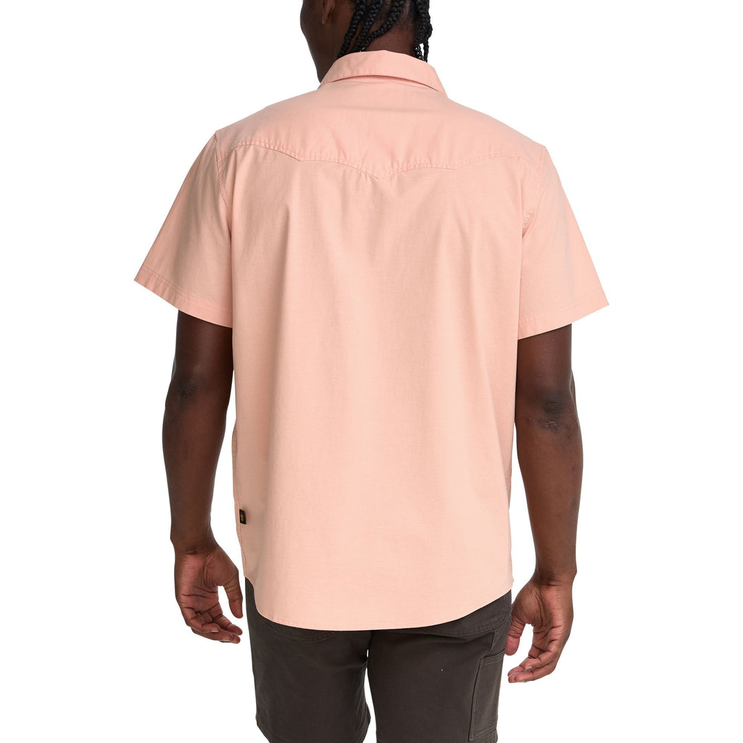 Howler Brothers Crosscut Deluxe Snapshirt Seagrass : Coral Oxford Image 05