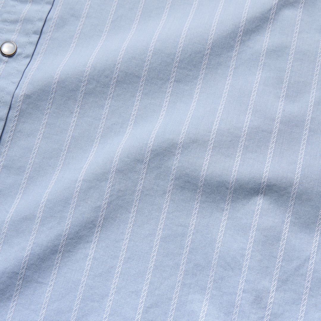 Howler Brothers Crosscut Deluxe Snapshirt Surfbird : Sky Oxford Dobby Image 04