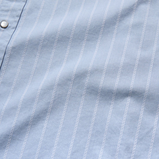 Howler Brothers Crosscut Deluxe Snapshirt Surfbird : Sky Oxford Dobby Image 04