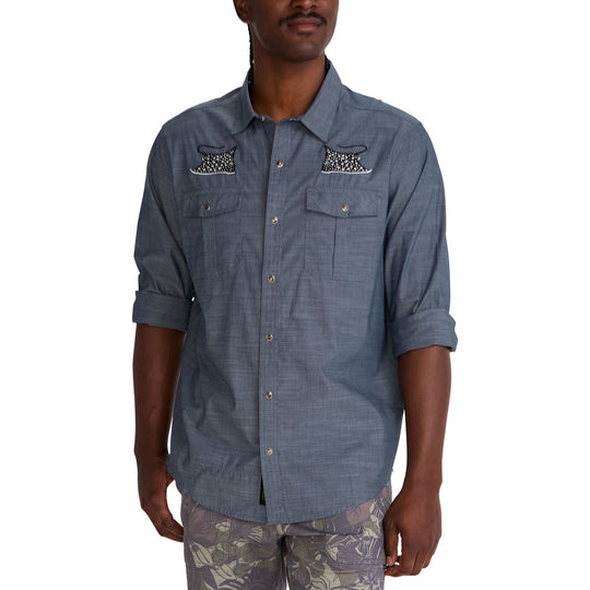 Howler Brothers Gaucho Snapshirt Patrolling Rays Image 06