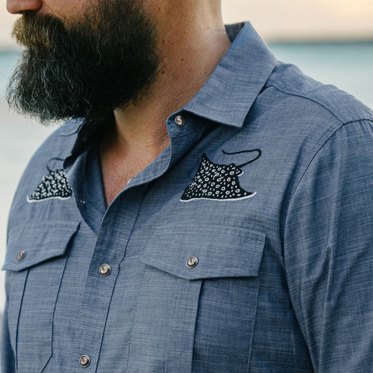 Howler Brothers Gaucho Snapshirt Patrolling Rays Image 09