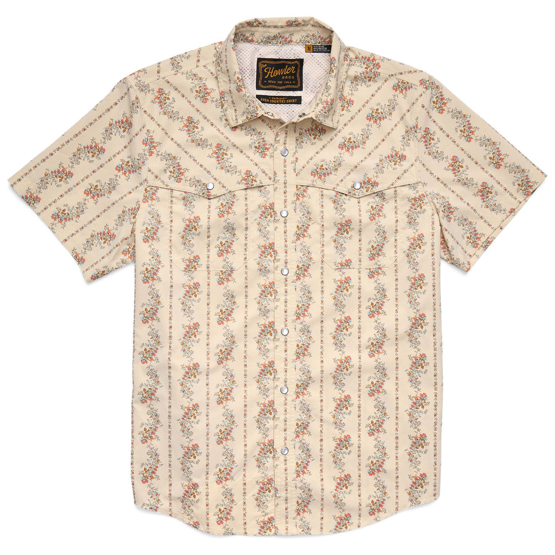Howler Brothers Open Country Tech Shirt Grampa's Curtains : Natural Image 01