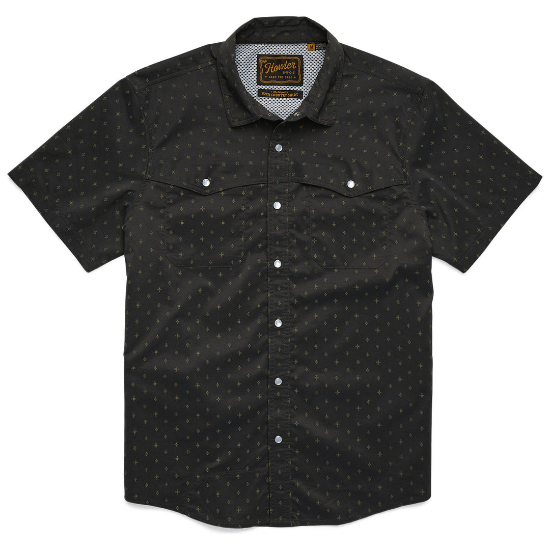 Howler Brothers Open Country Tech Shirt Supernovas : Antique Black Image 01