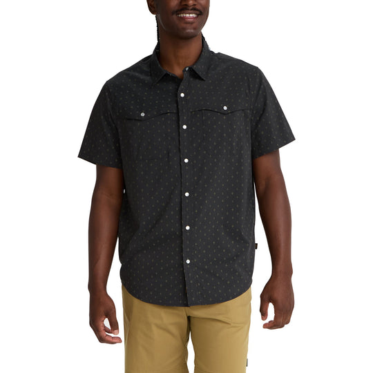 Howler Brothers Open Country Tech Shirt Supernovas : Antique Black Image 06