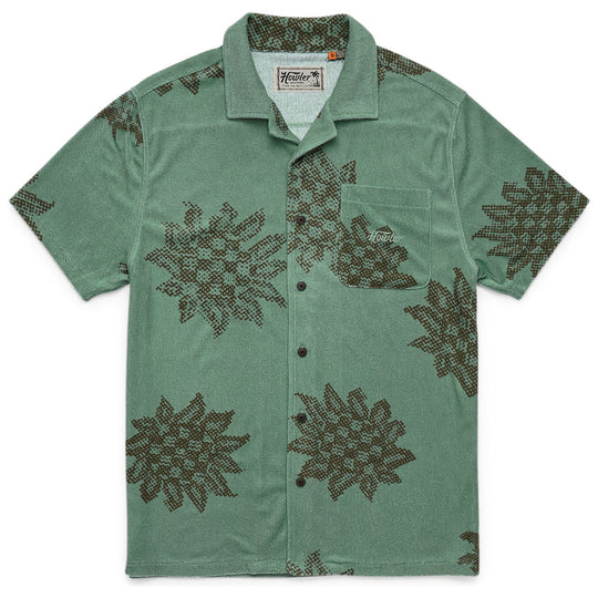 Howler Brothers Palapa Terry Shirt Sunflower Pixels : Granite Green Image 01