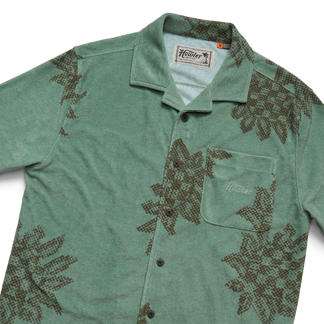Howler Brothers Palapa Terry Shirt Sunflower Pixels : Granite Green Image 02