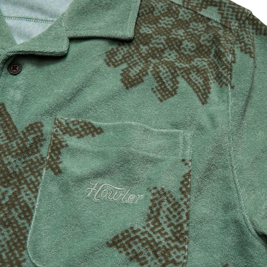 Howler Brothers Palapa Terry Shirt Sunflower Pixels : Granite Green Image 03